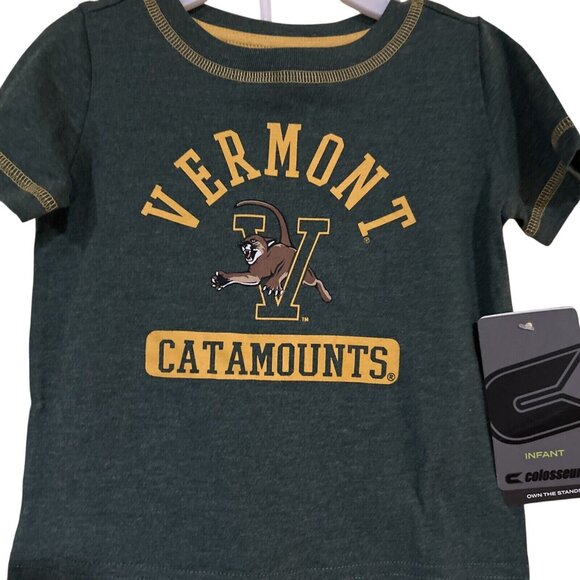 NEW Vermont Catamounts Colosseum Outfit Set Shirt Shorts Infant 6-12 MO - Picture 2 of 6